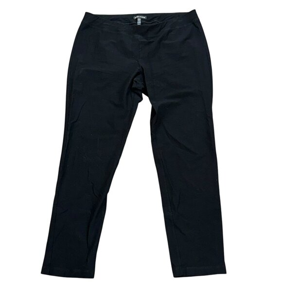 Eileen Fisher Pull On Elastic Waist Black Pants Small Dress Travel Comfort Work - Picture 1 of 6